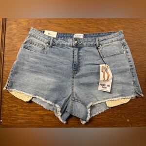 Wallflower Blue Denim Pocket Bag Shorts